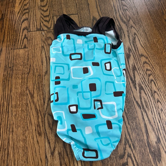 GymMagic Size 10 Gymnastic Suit – Brown, Blue & White – Excellent Condition - Picture 2 of 5